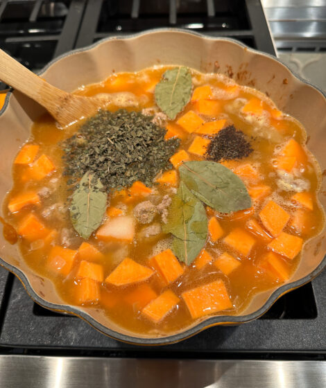 Adding Spices to Pumpkin Stew