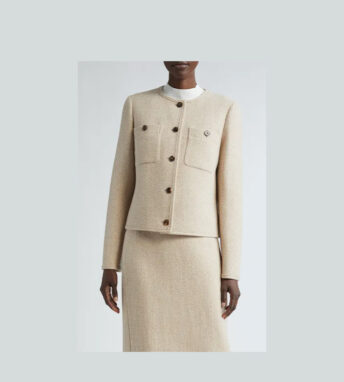 lafayette 148 insulated wool crop jacket