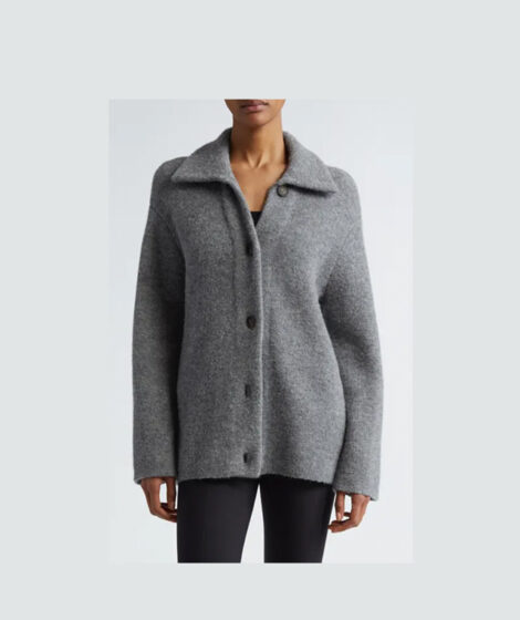 theory spread collar cardigan